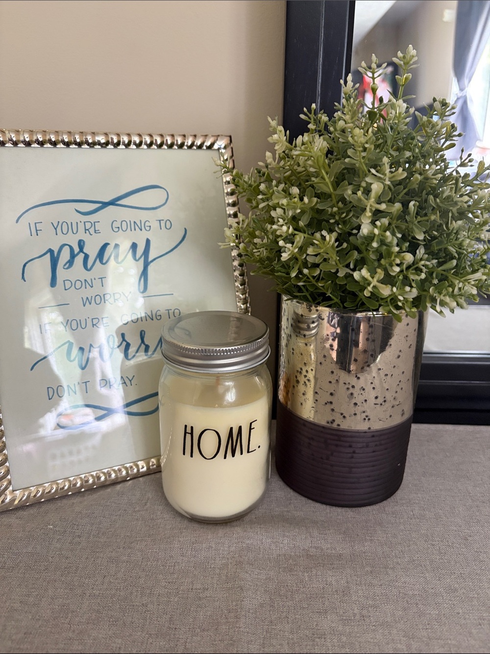 Rae Dunn “HOME” Scented Mason Jar Candle - Cream